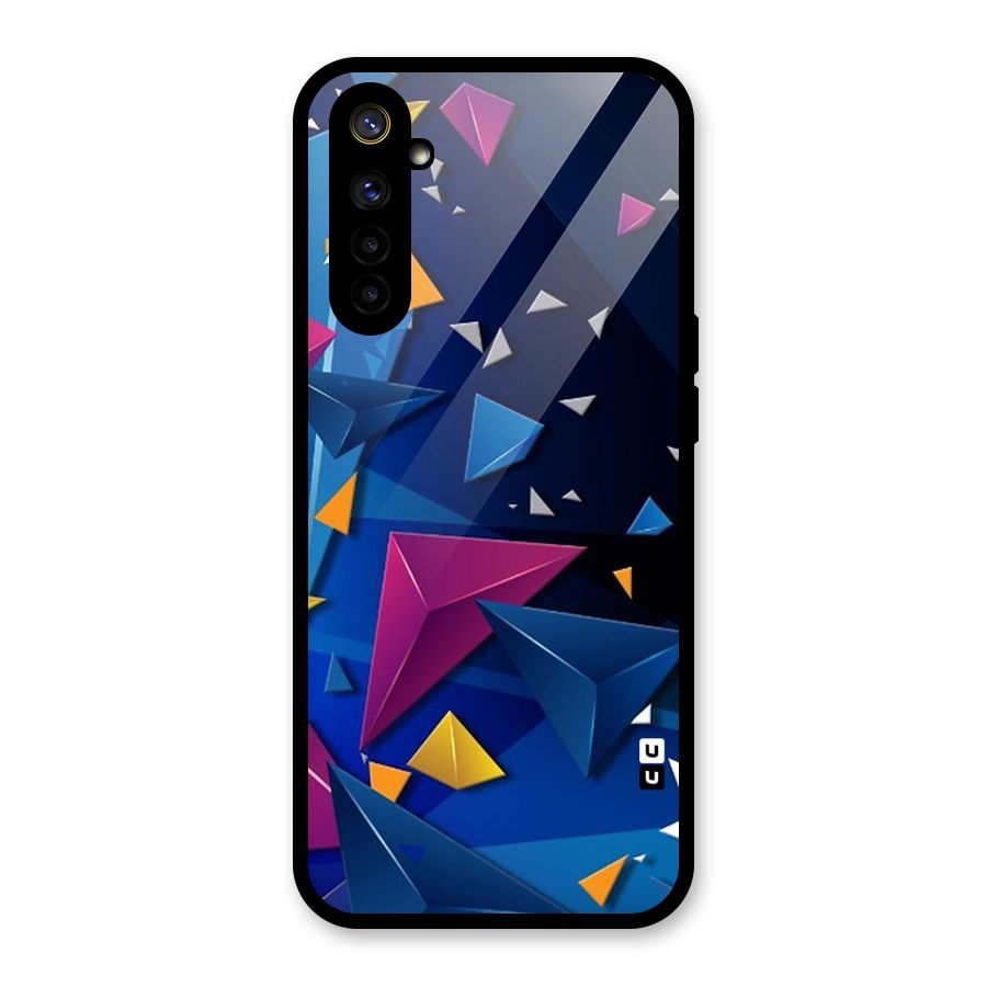 Space Colored Triangles Glass Back Case for Realme 6i
