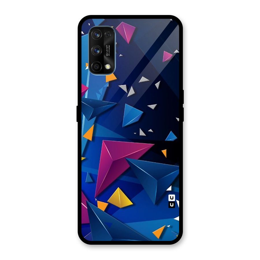 Space Colored Triangles Glass Back Case for Realme 7 Pro