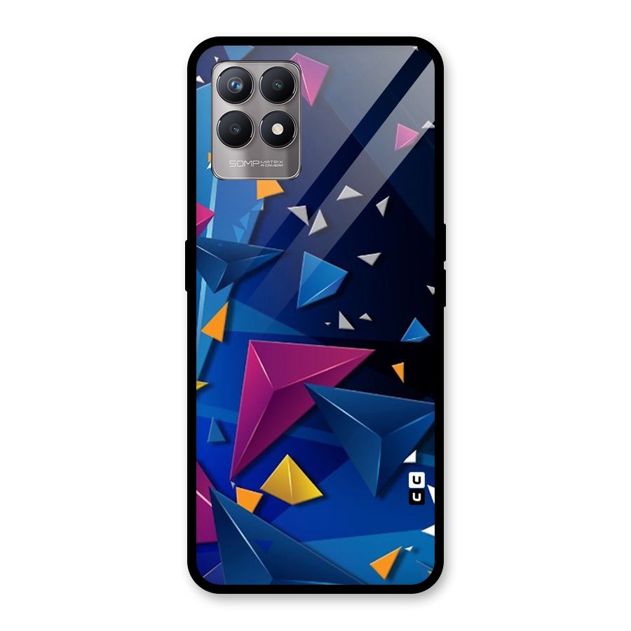 Space Colored Triangles Glass Back Case for Realme 8i