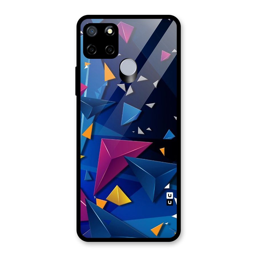 Space Colored Triangles Glass Back Case for Realme C12