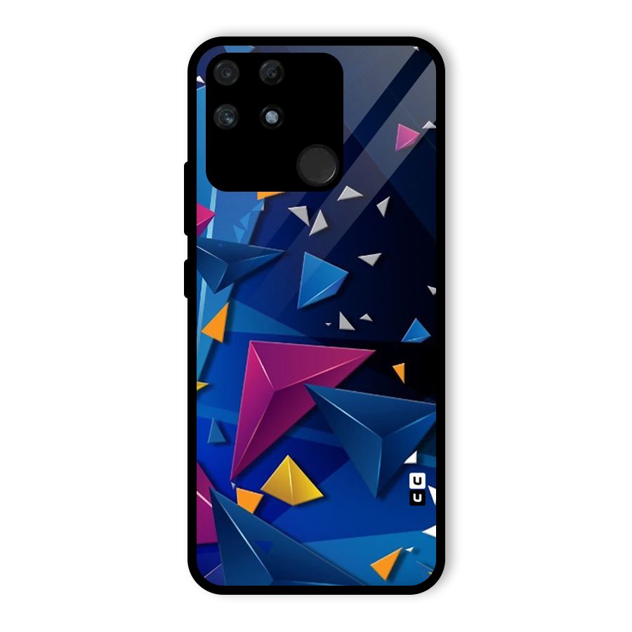 Space Colored Triangles Glass Back Case for Realme Narzo 50A