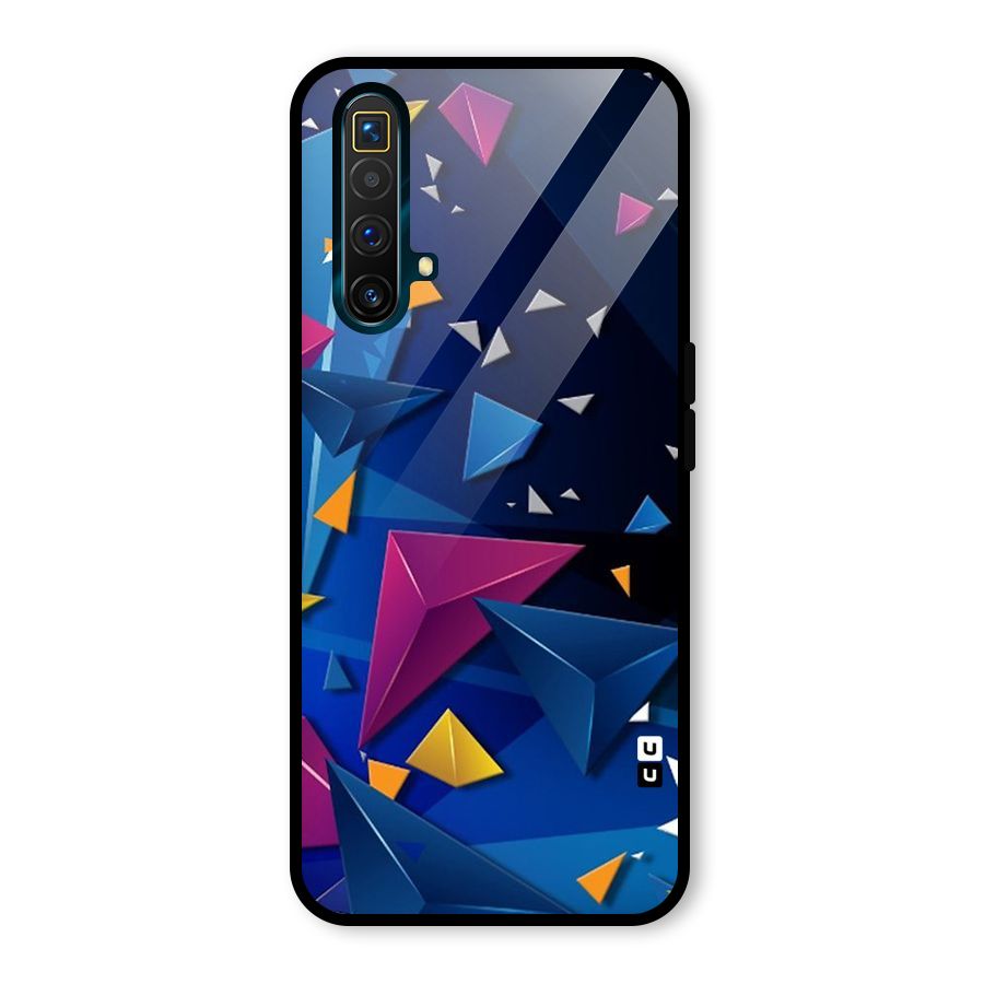 Space Colored Triangles Glass Back Case for Realme X3 SuperZoom