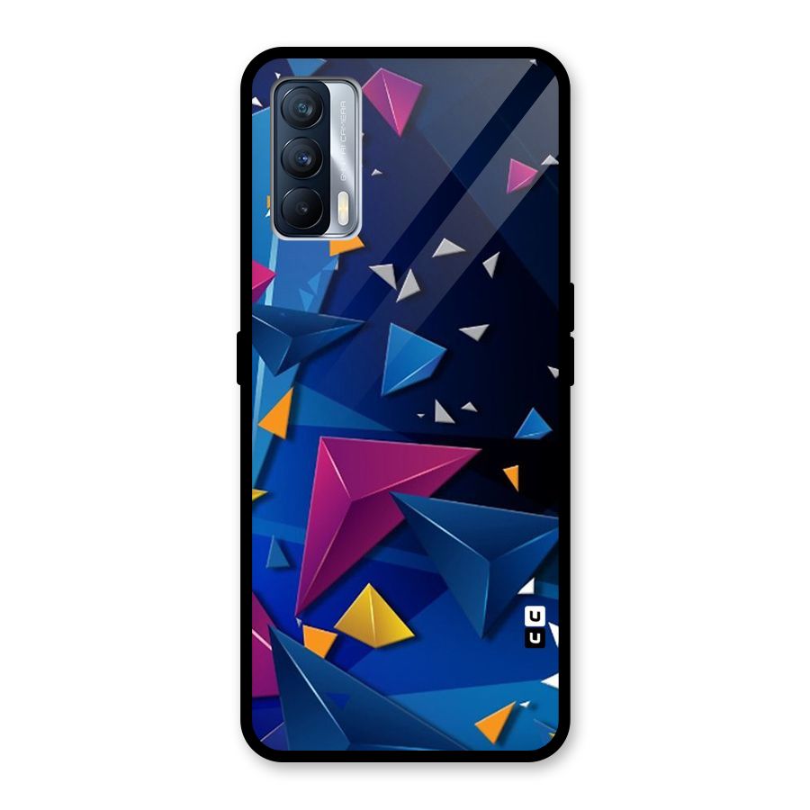 Space Colored Triangles Glass Back Case for Realme X7