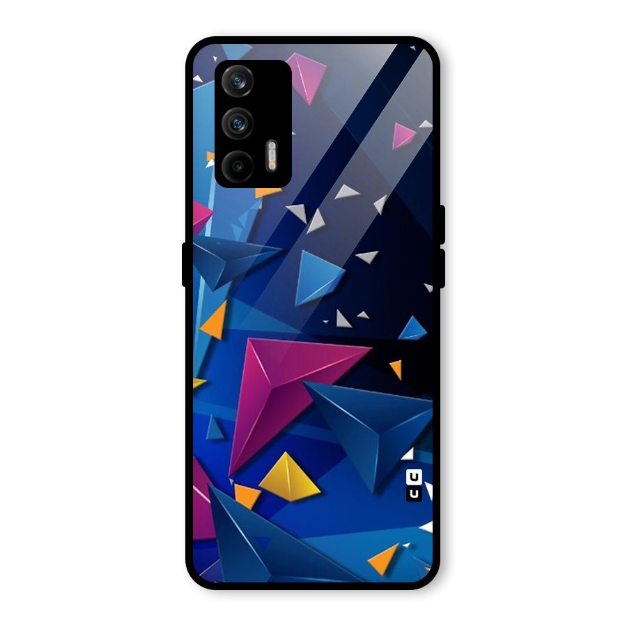Space Colored Triangles Glass Back Case for Realme X7 Max
