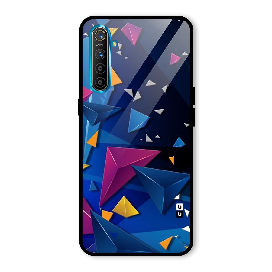 Space Colored Triangles Glass Back Case for Realme XT