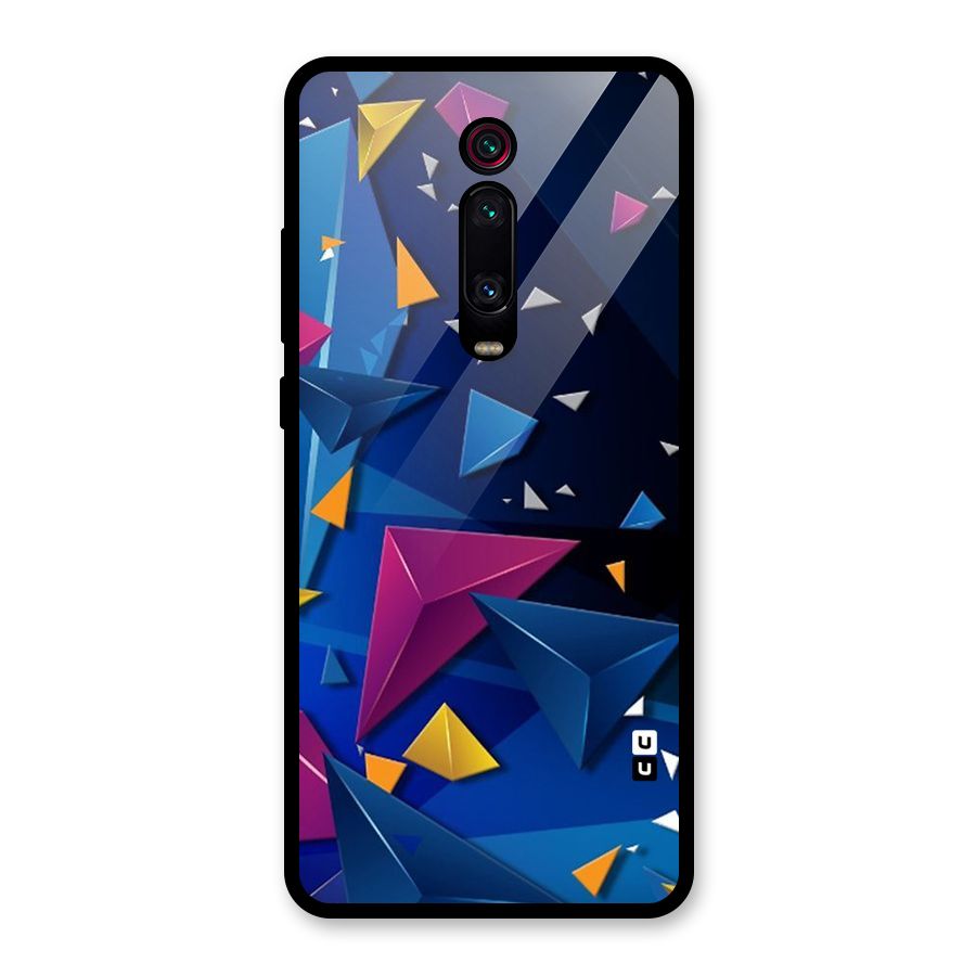Space Colored Triangles Glass Back Case for Redmi K20 Pro