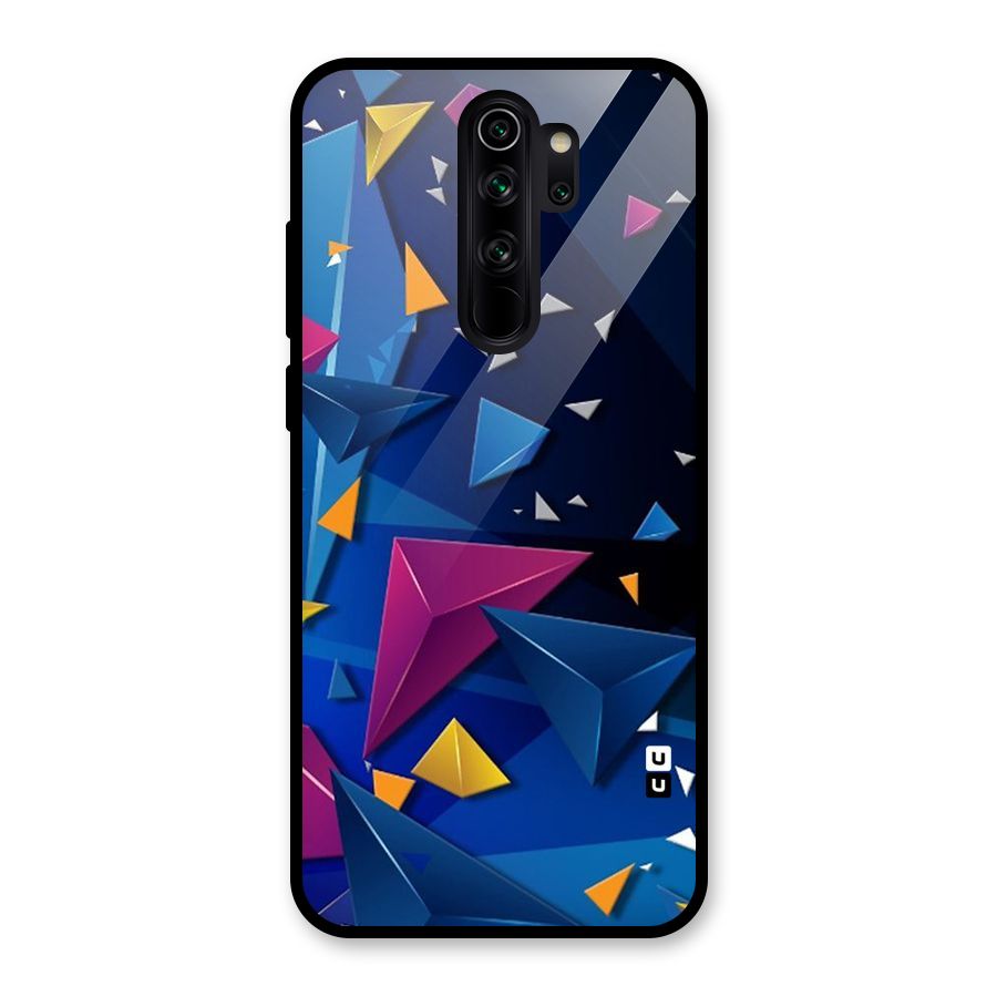 Space Colored Triangles Glass Back Case for Redmi Note 8 Pro