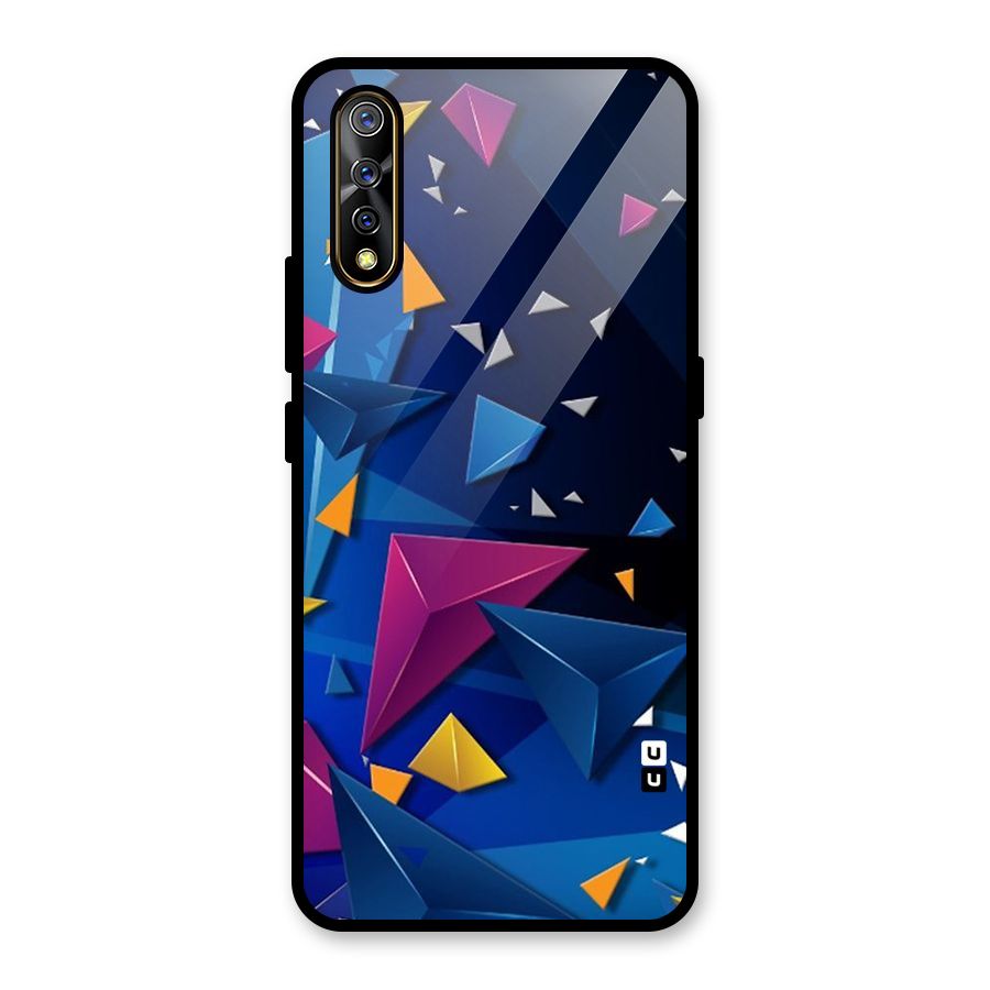 Space Colored Triangles Glass Back Case for Vivo S1