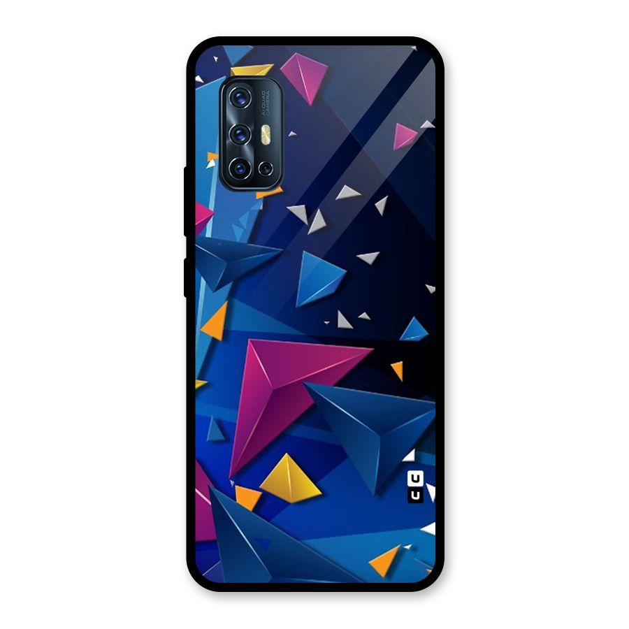 Space Colored Triangles Glass Back Case for Vivo V17