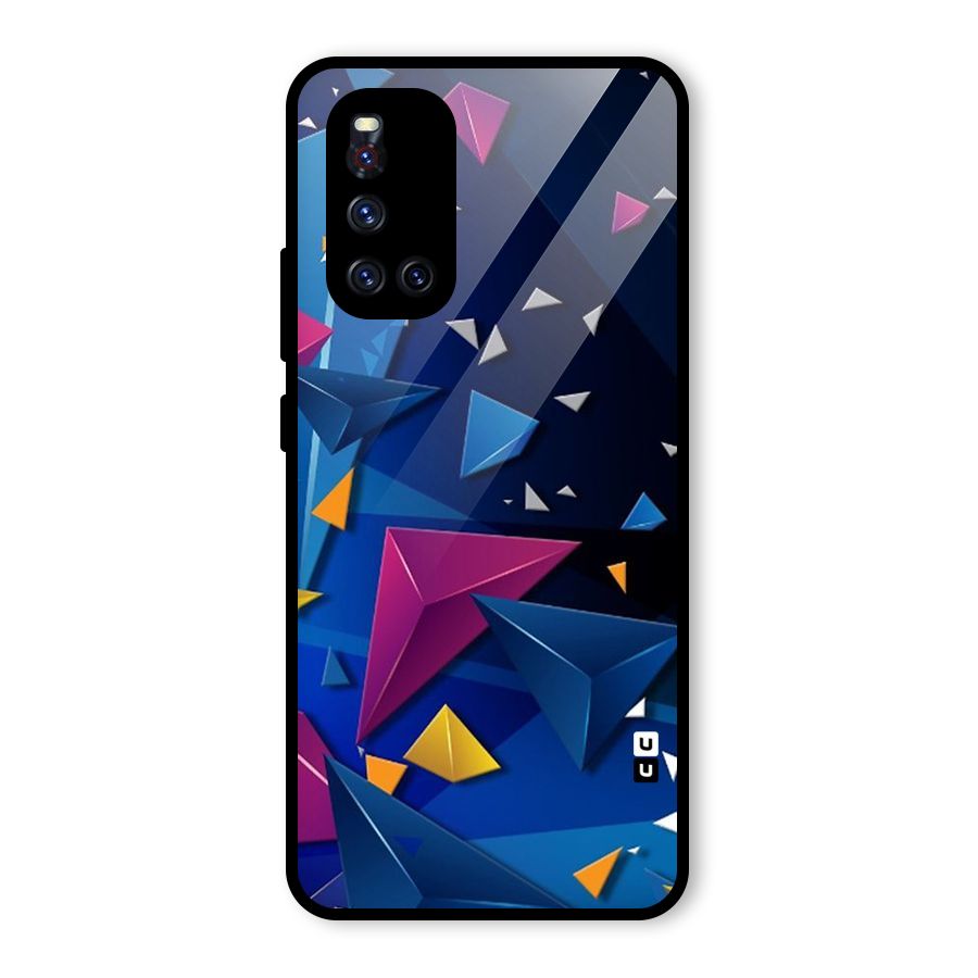 Space Colored Triangles Glass Back Case for Vivo V19