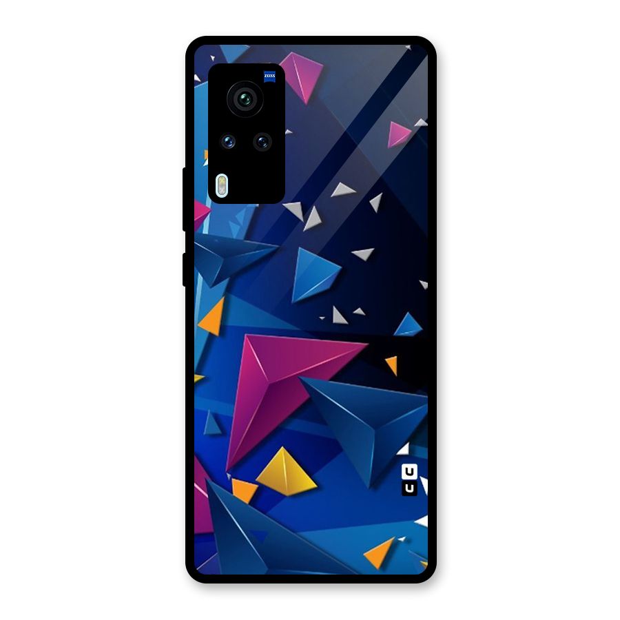 Space Colored Triangles Glass Back Case for Vivo X60 Pro