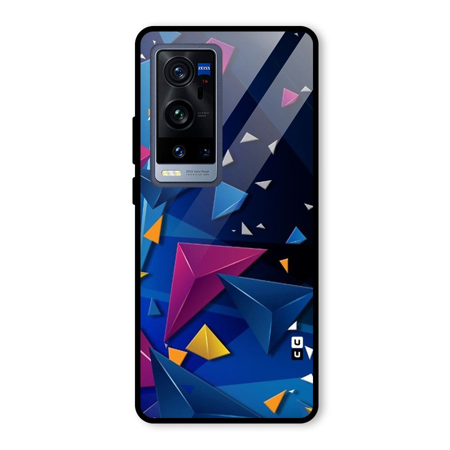 Space Colored Triangles Glass Back Case for Vivo X60 Pro Plus