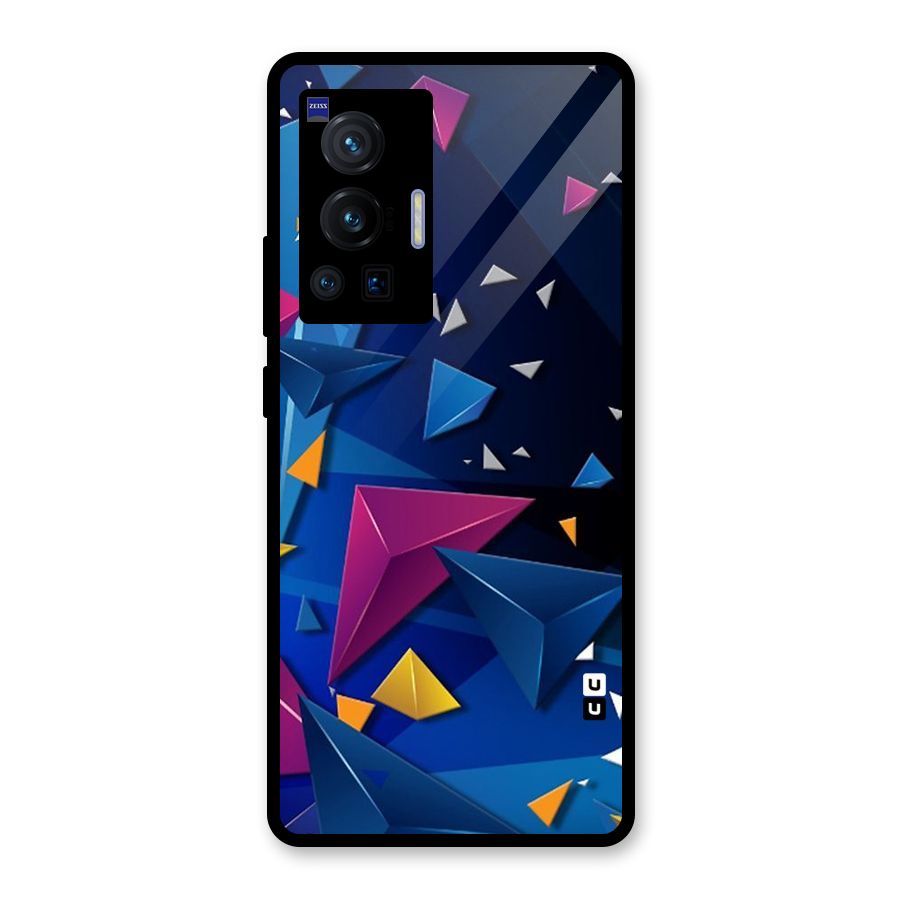 Space Colored Triangles Glass Back Case for Vivo X70 Pro