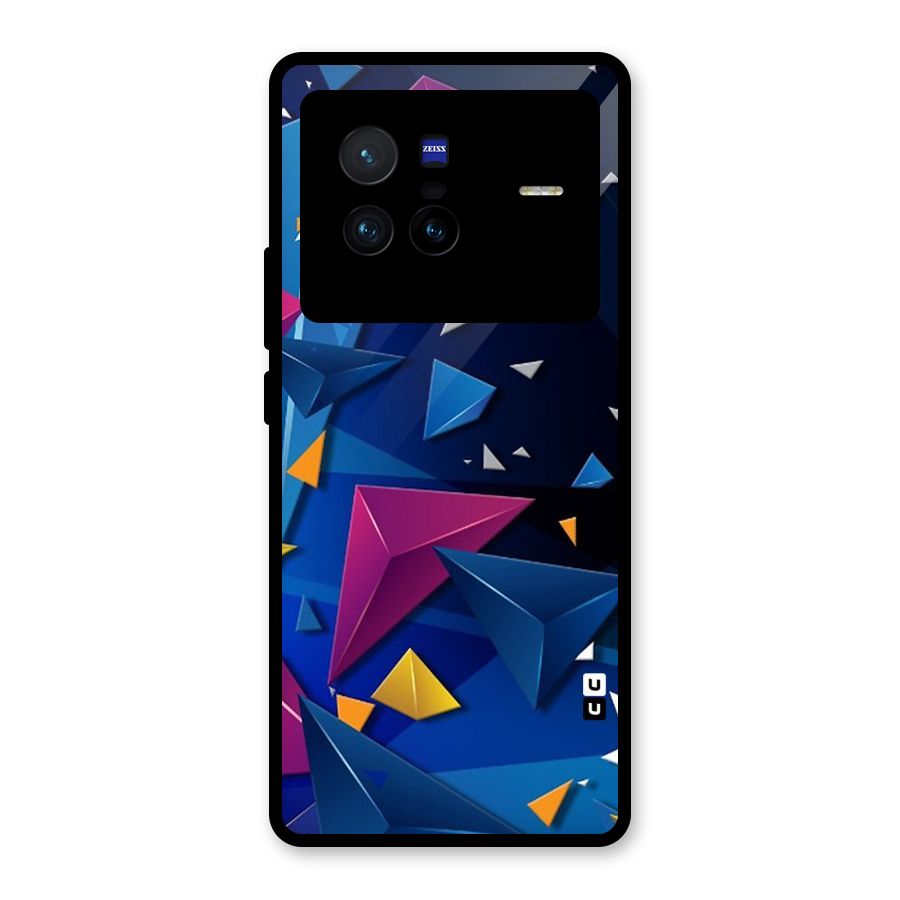 Space Colored Triangles Glass Back Case for Vivo X80