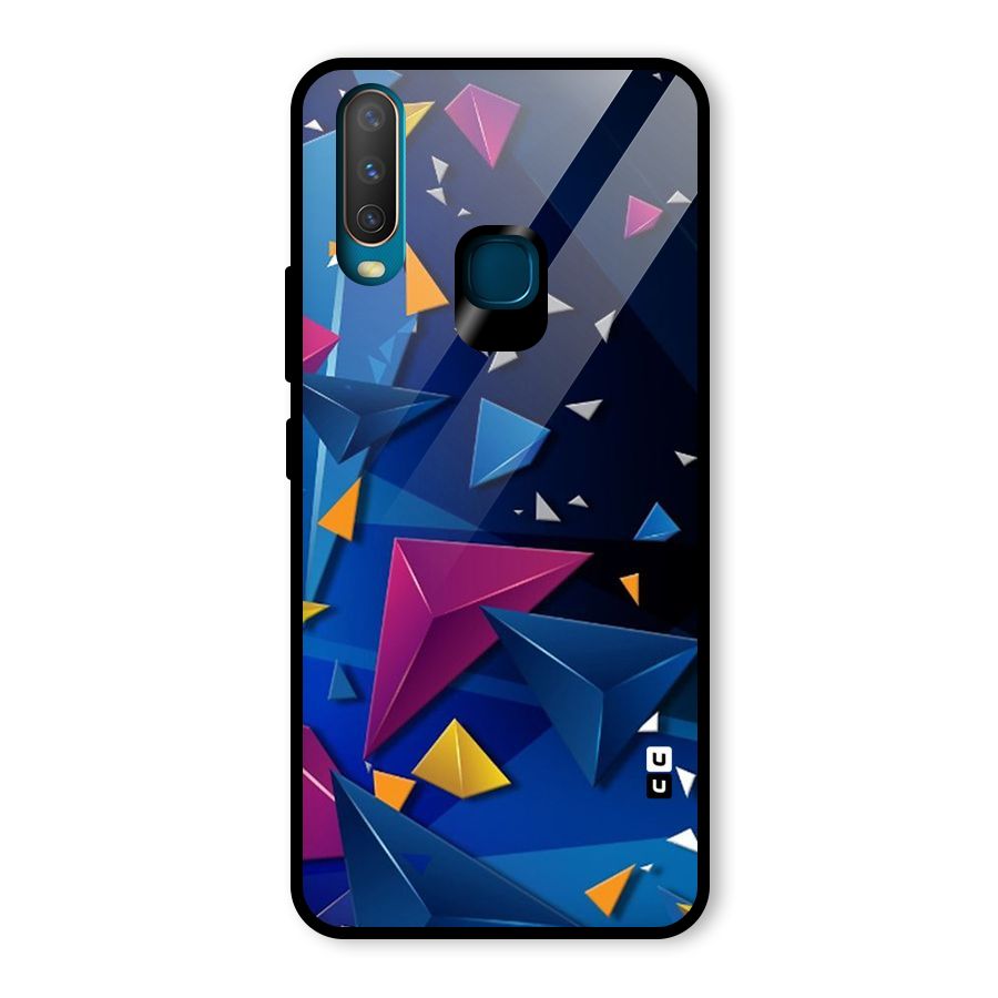 Space Colored Triangles Glass Back Case for Vivo Y15