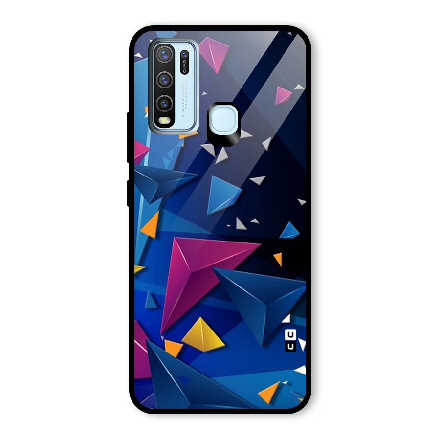 Space Colored Triangles Glass Back Case for Vivo Y30