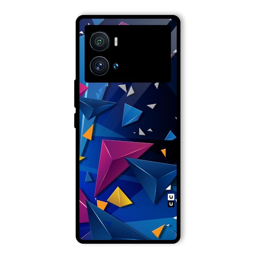 Space Colored Triangles Glass Back Case for Vivo iQOO 9 Pro