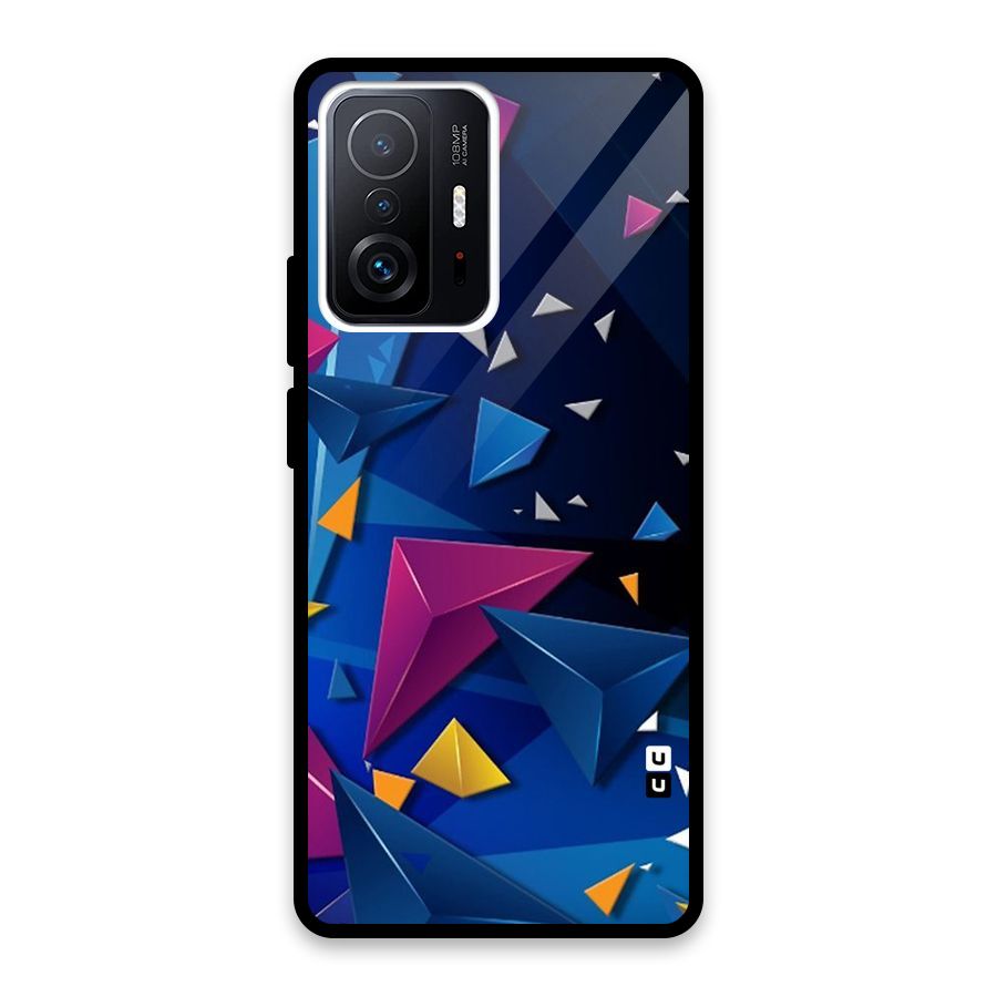 Space Colored Triangles Glass Back Case for Xiaomi 11T Pro