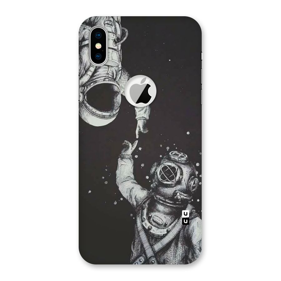 Space Meeting Back Case for iPhone X Logo Cut