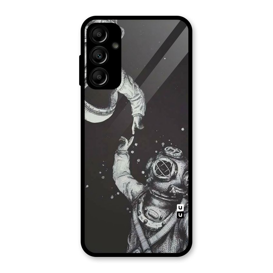 Space Meeting Glass Back Case for Galaxy A14 5G