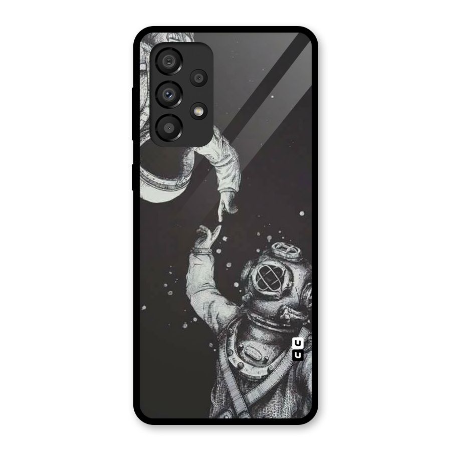Space Meeting Glass Back Case for Galaxy A33 5G