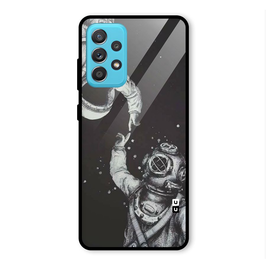 Space Meeting Glass Back Case for Galaxy A52