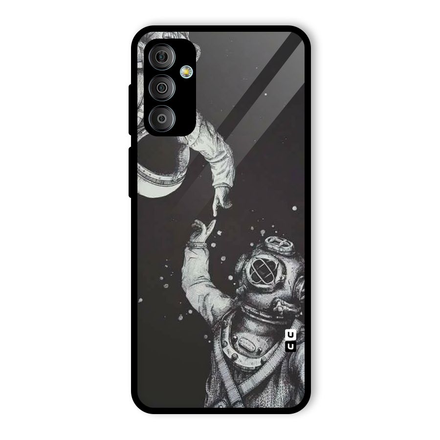 Space Meeting Glass Back Case for Galaxy F23