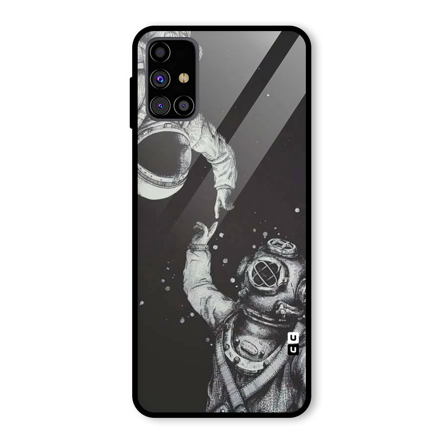 Space Meeting Glass Back Case for Galaxy M31s