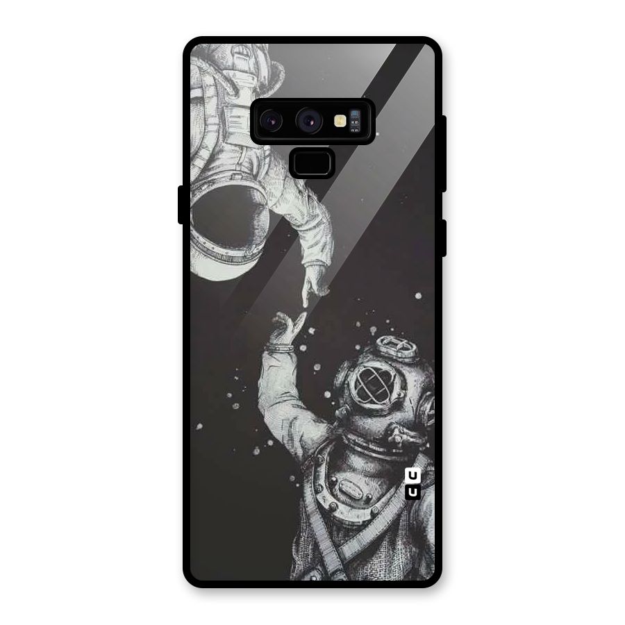 Space Meeting Glass Back Case for Galaxy Note 9