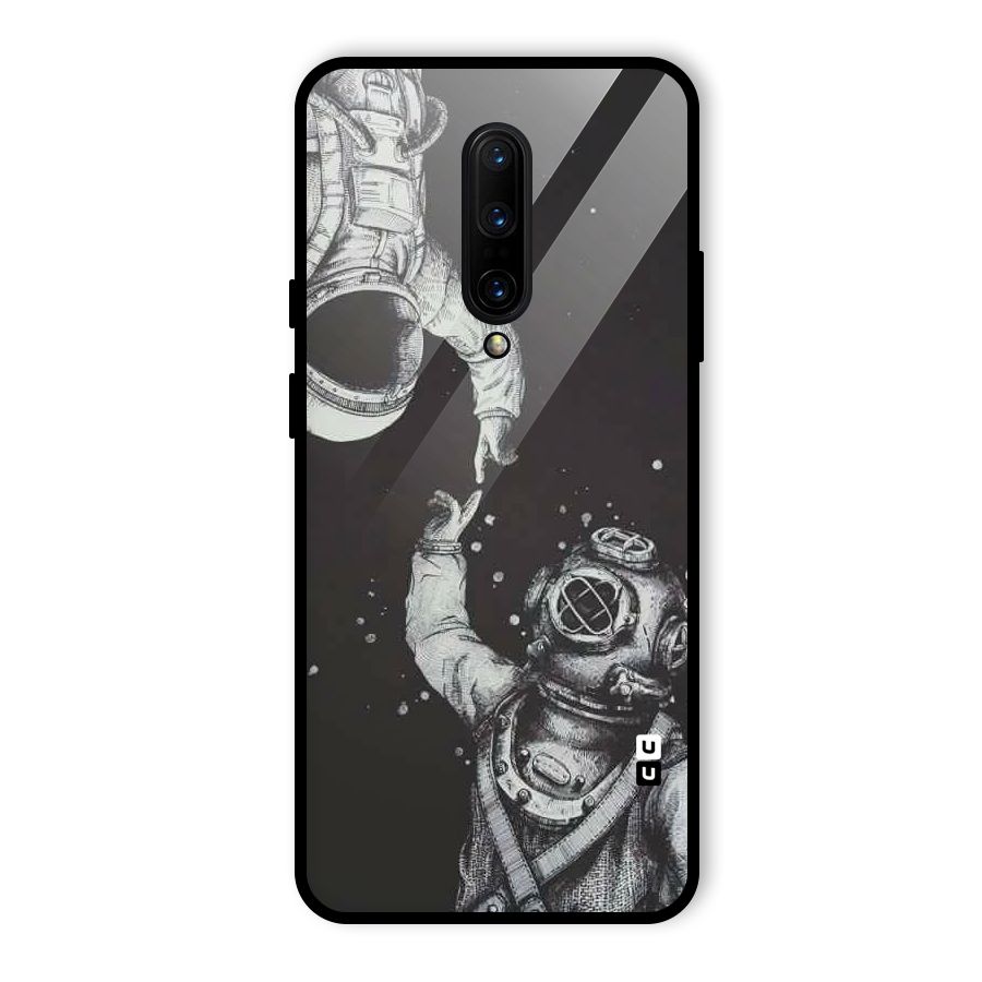 Space Meeting Glass Back Case for OnePlus 7 Pro