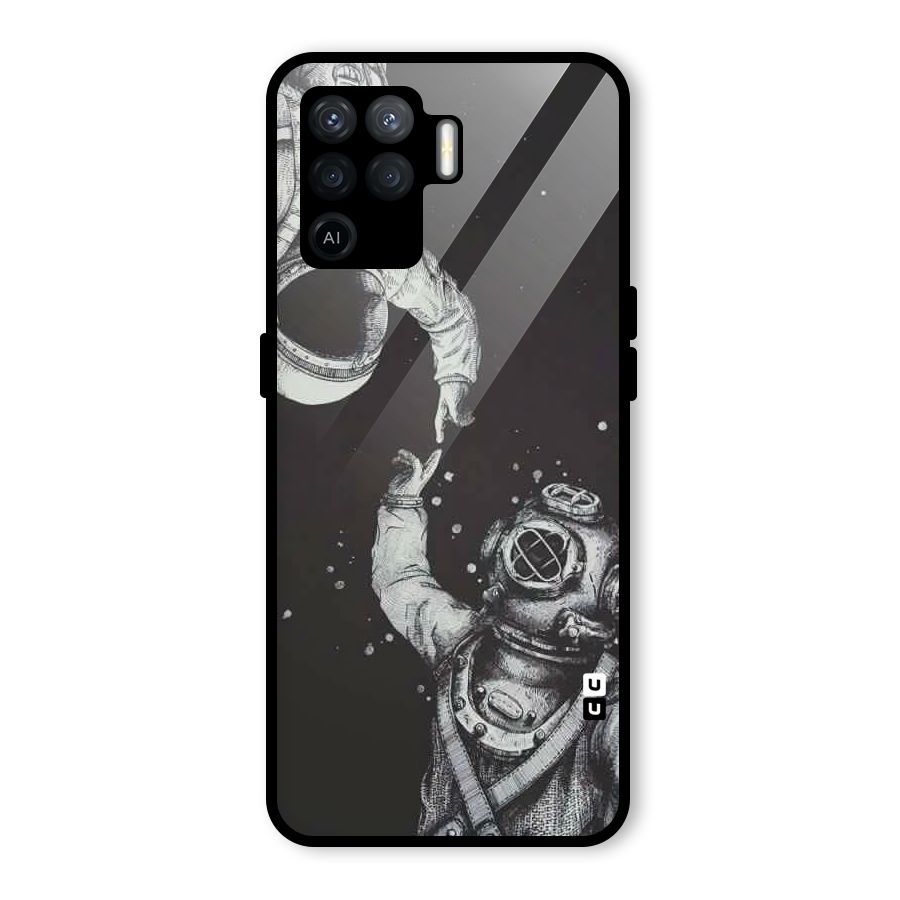 Space Meeting Glass Back Case for Oppo F19 Pro