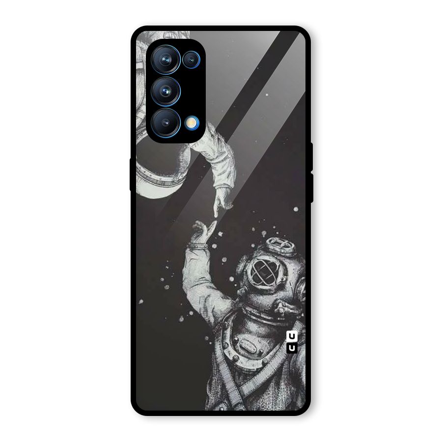 Space Meeting Glass Back Case for Oppo Reno5 Pro 5G