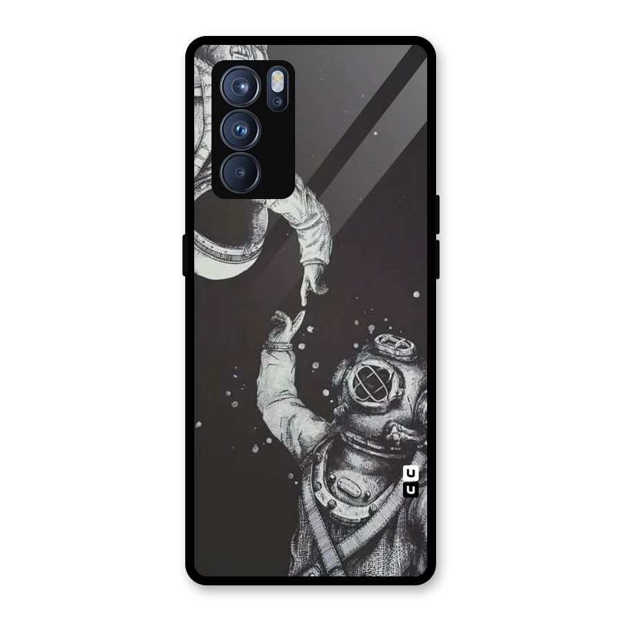 Space Meeting Glass Back Case for Oppo Reno6 Pro 5G