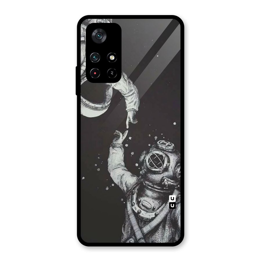 Space Meeting Glass Back Case for Poco M4 Pro 5G