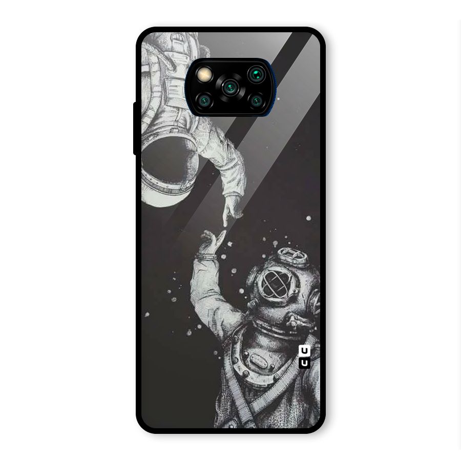 Space Meeting Glass Back Case for Poco X3 Pro