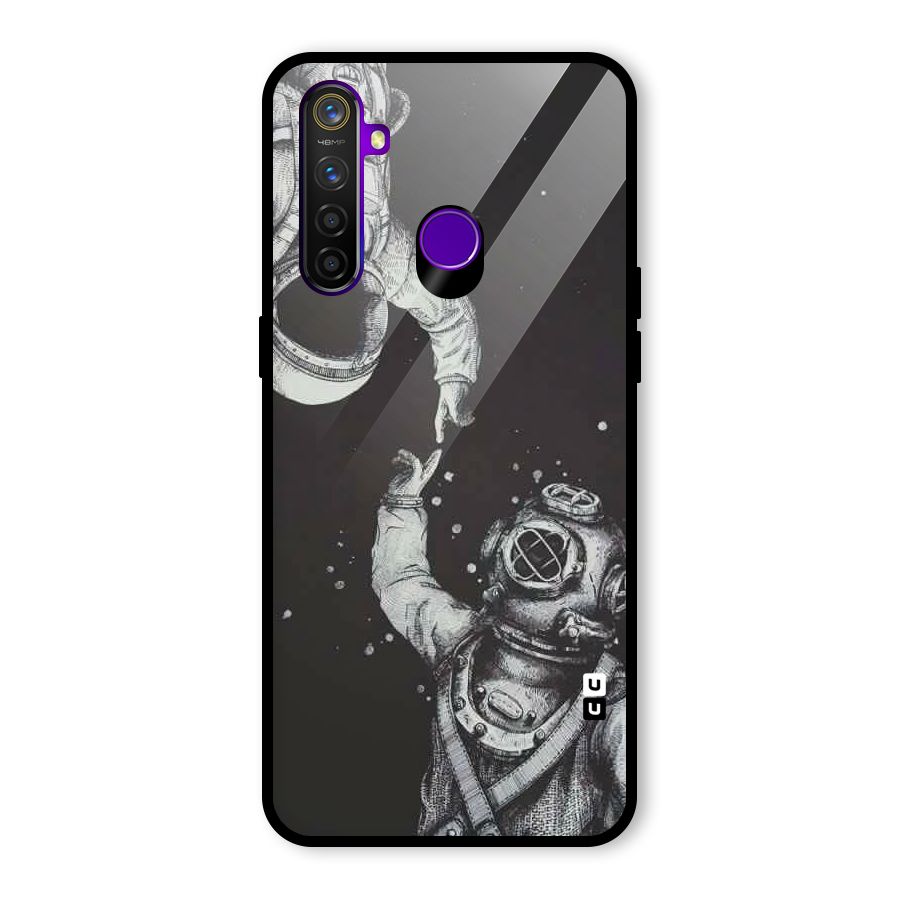 Space Meeting Glass Back Case for Realme 5 Pro