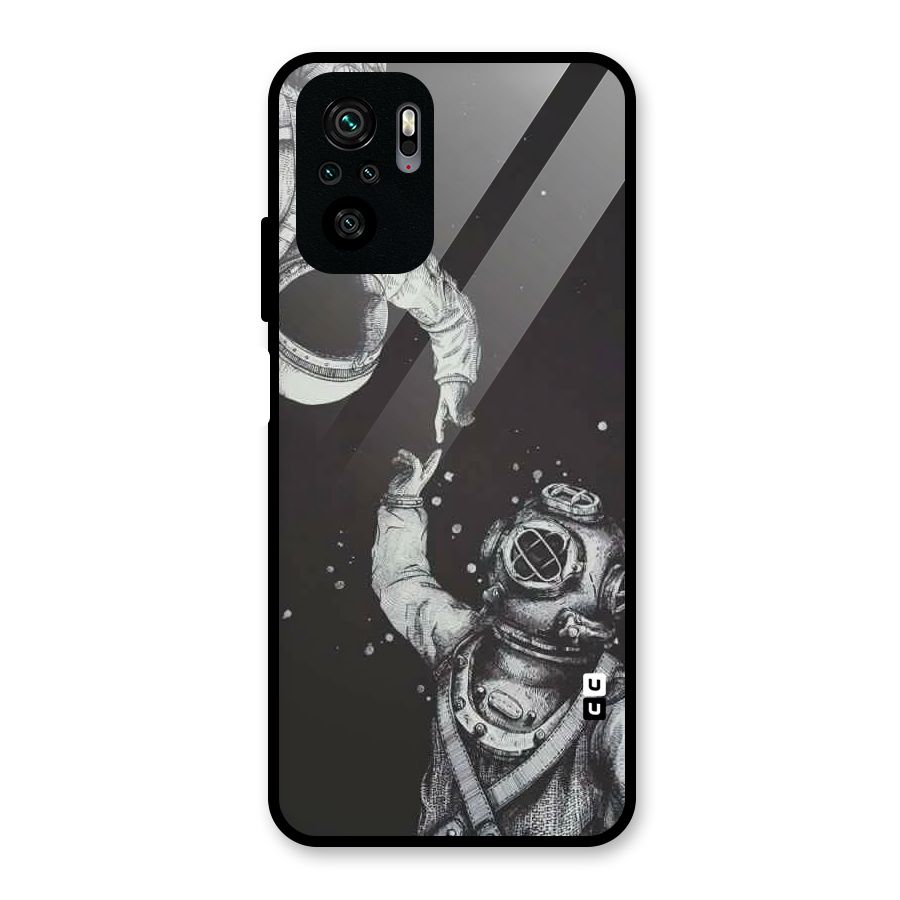 Space Meeting Glass Back Case for Redmi Note 10S