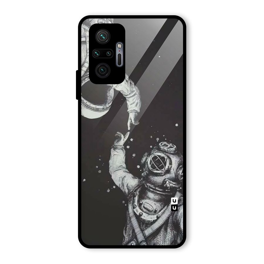Space Meeting Glass Back Case for Redmi Note 10 Pro Max