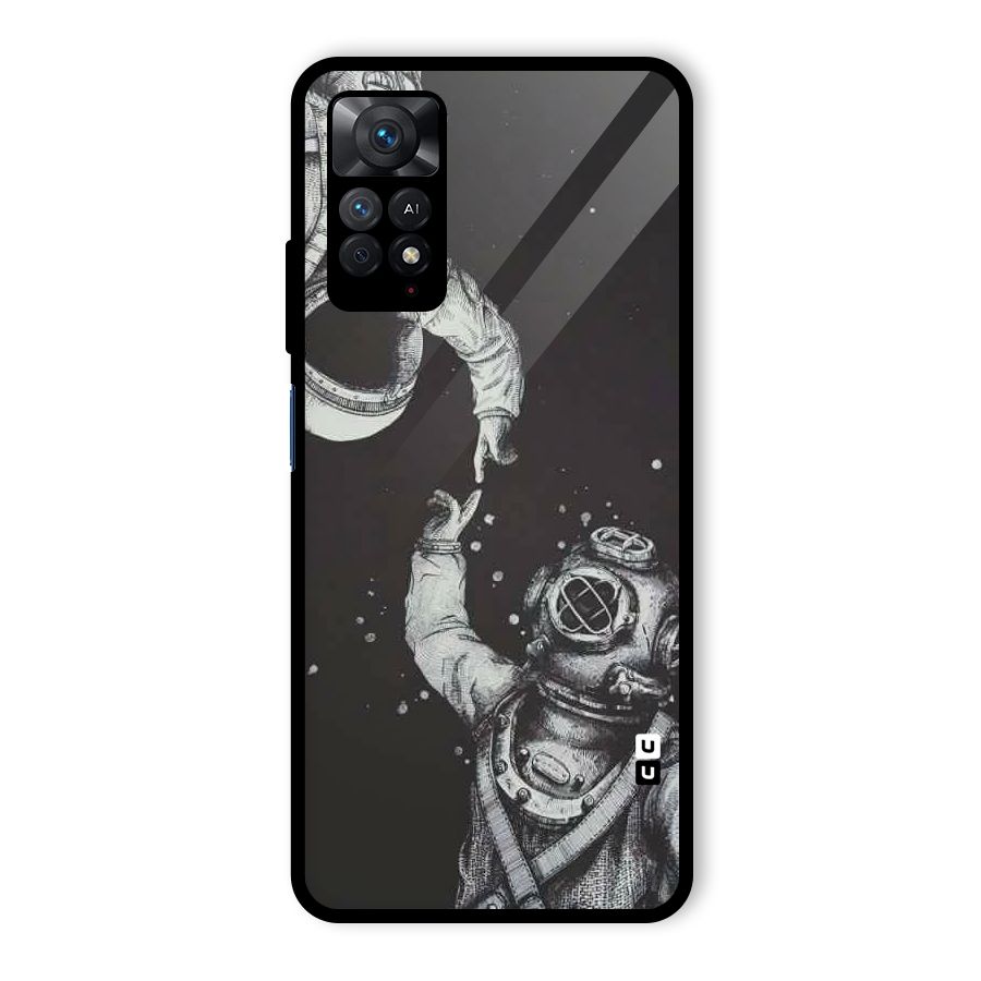 Space Meeting Glass Back Case for Redmi Note 11 Pro Plus 5G