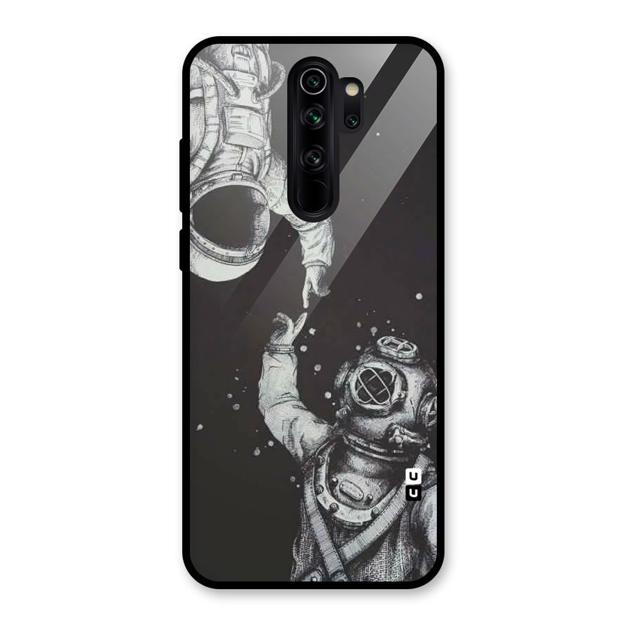 Space Meeting Glass Back Case for Redmi Note 8 Pro