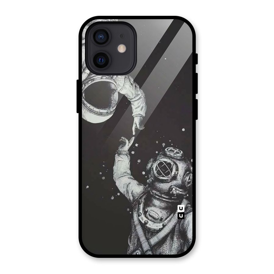 Space Meeting Glass Back Case for iPhone 12
