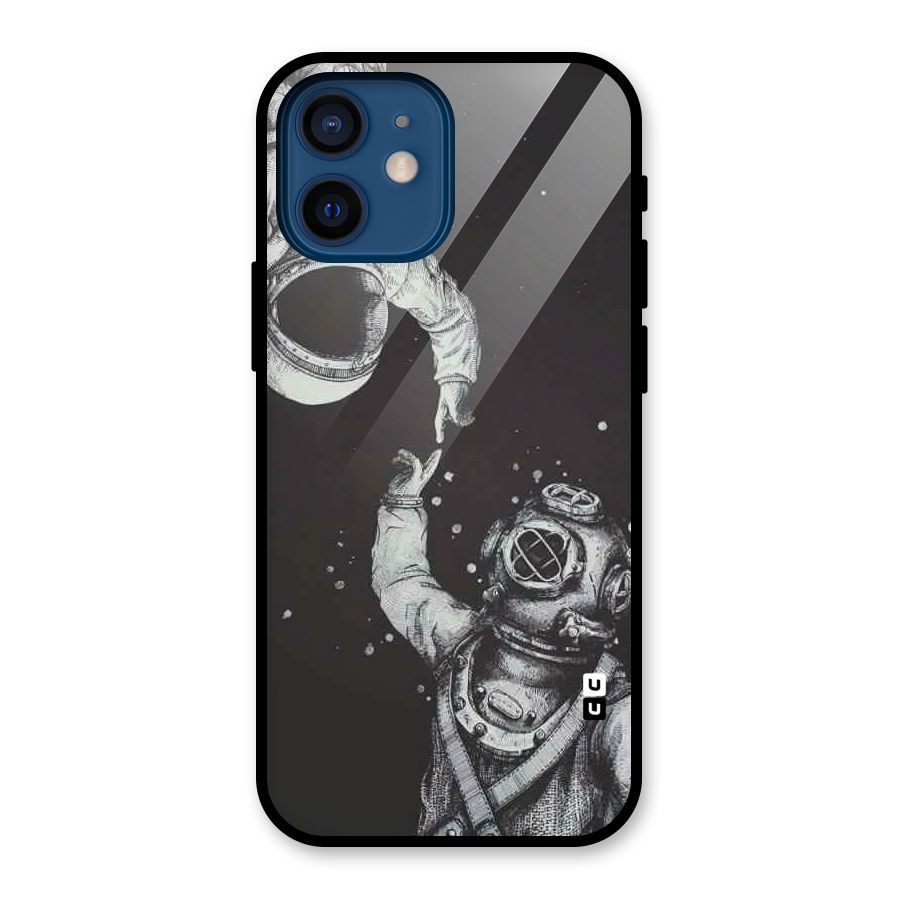 Space Meeting Glass Back Case for iPhone 12 Mini