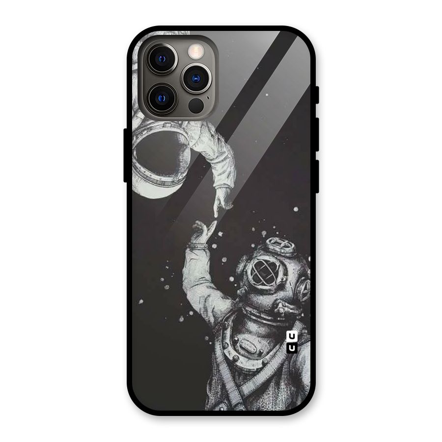 Space Meeting Glass Back Case for iPhone 12 Pro