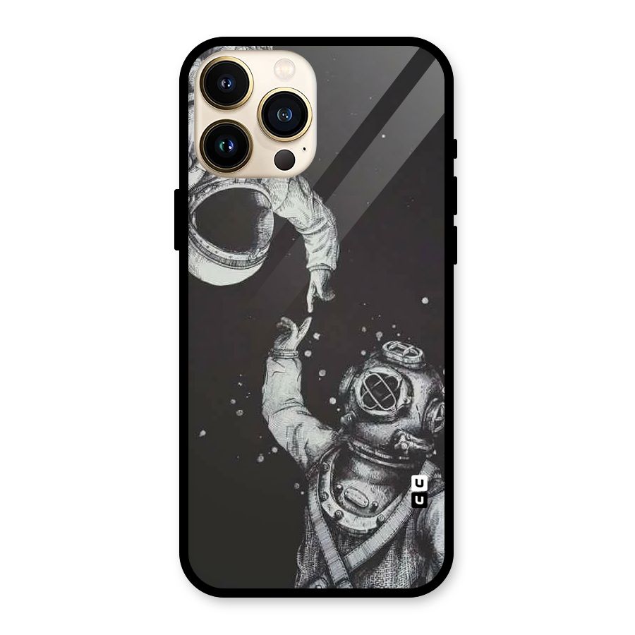 Space Meeting Glass Back Case for iPhone 13 Pro Max