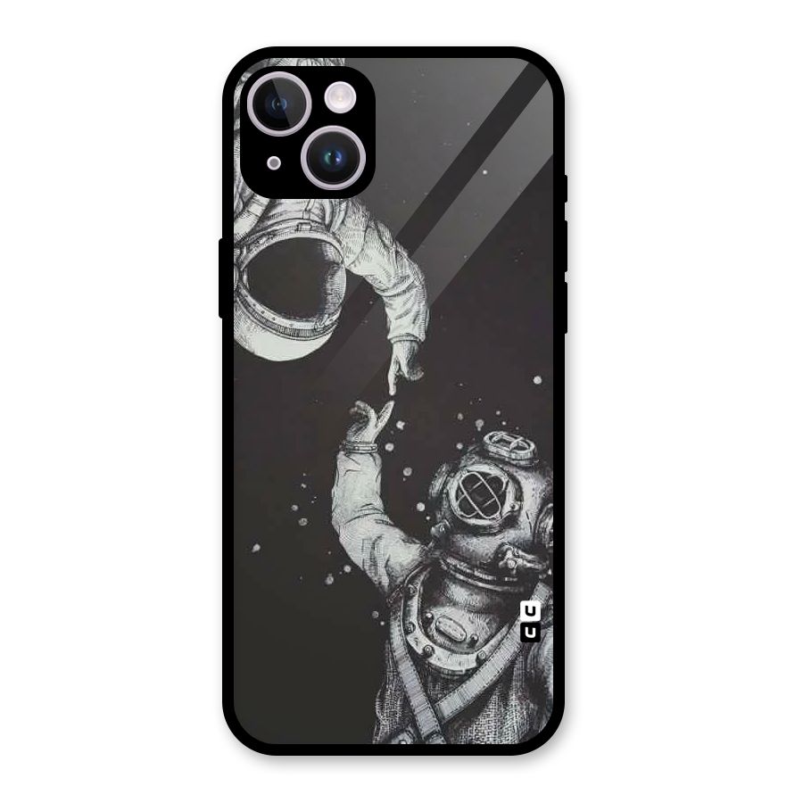 Space Meeting Glass Back Case for iPhone 14 Plus