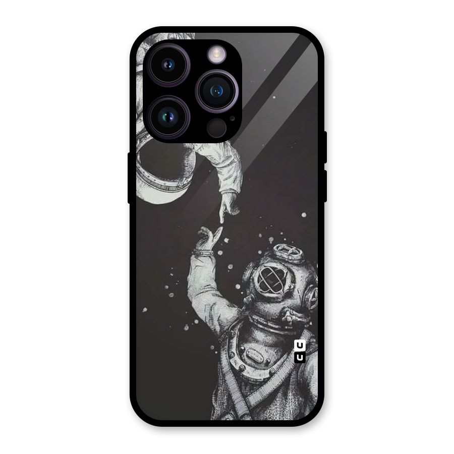 Space Meeting Glass Back Case for iPhone 14 Pro