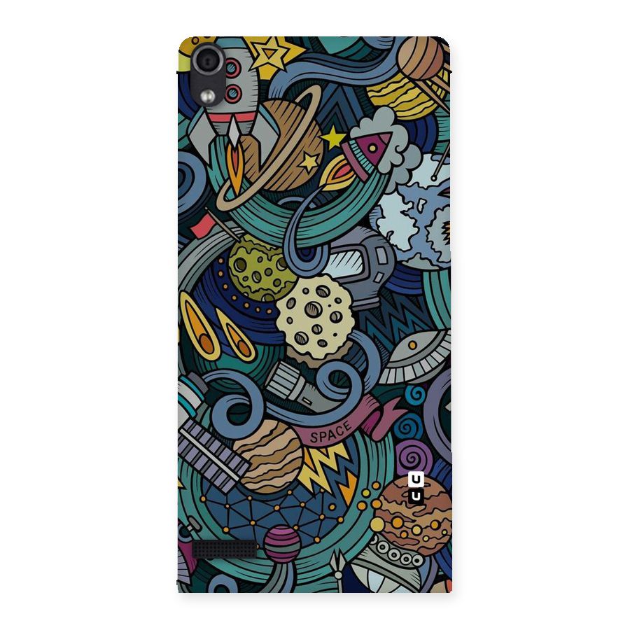 Space Pattern Blue Back Case for Ascend P6
