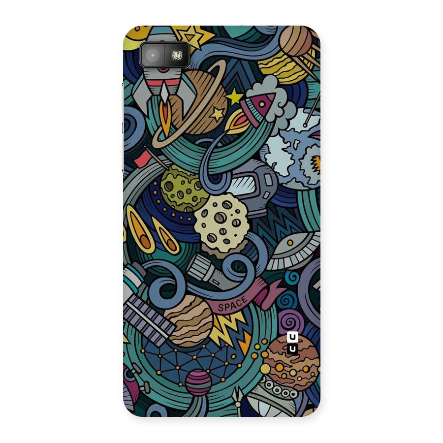 Space Pattern Blue Back Case for Blackberry Z10