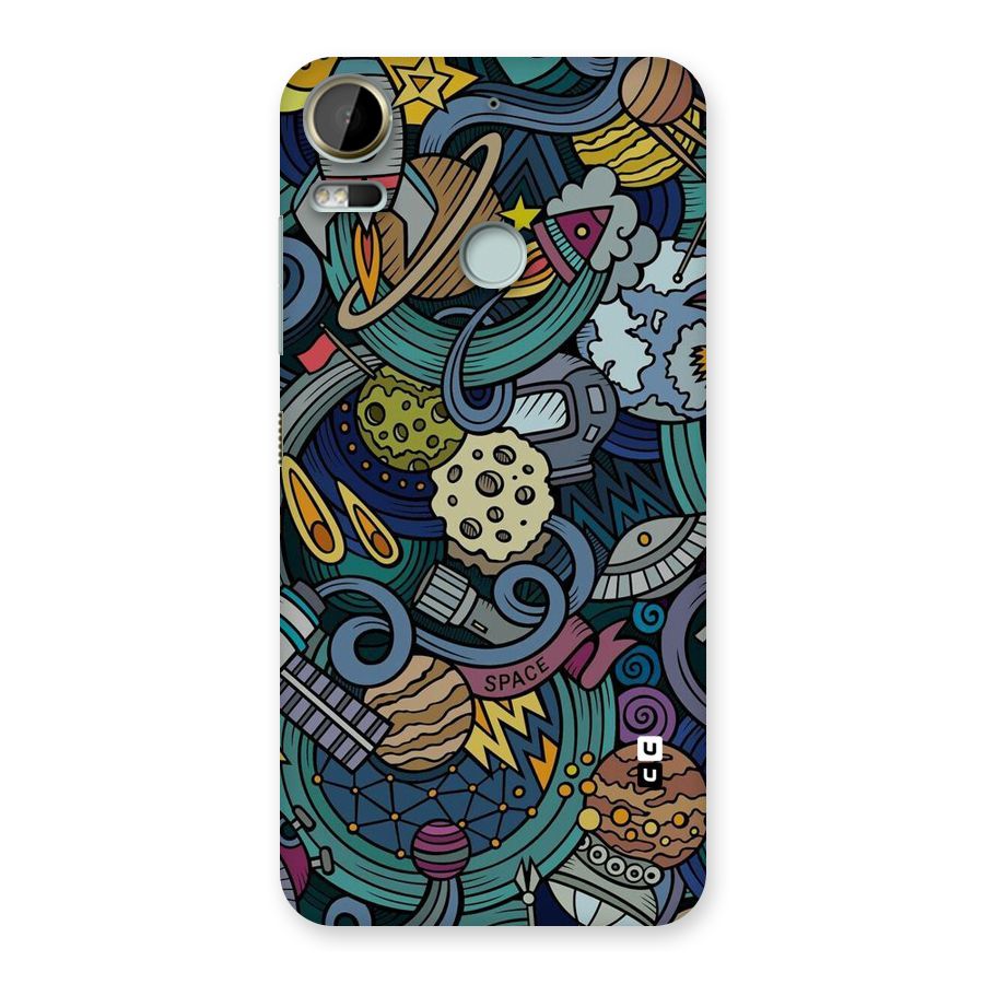 Space Pattern Blue Back Case for Desire 10 Pro