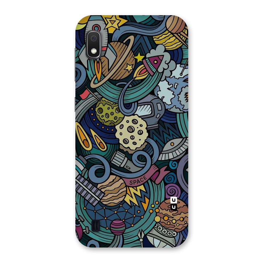 Space Pattern Blue Back Case for Galaxy A10